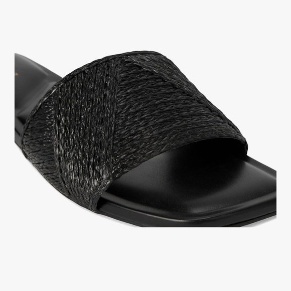 Marc Fisher Black Woven Slide Sandal - Picture 3 of 10